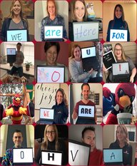 People holding signs image