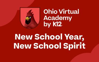 graphic only no image, title card that says new school year, new school spirit