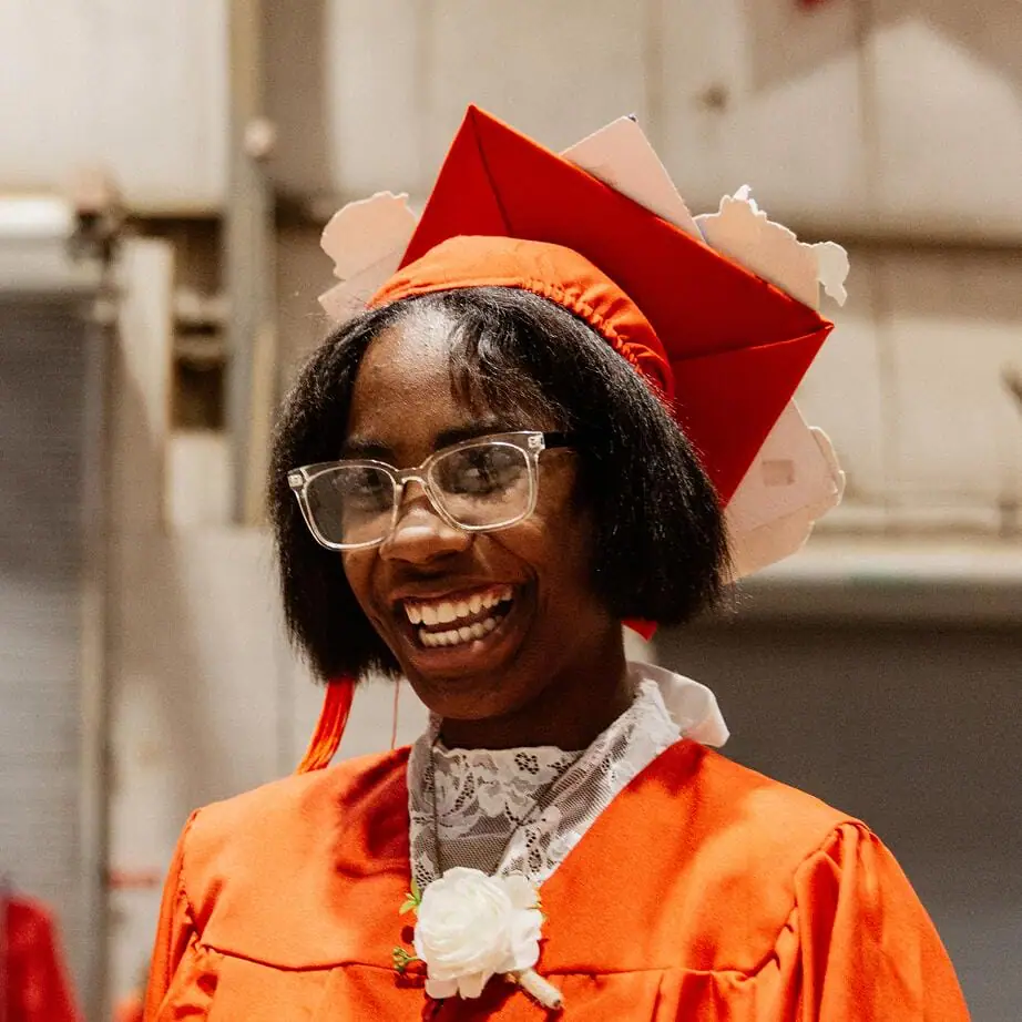 Graduated student smiling