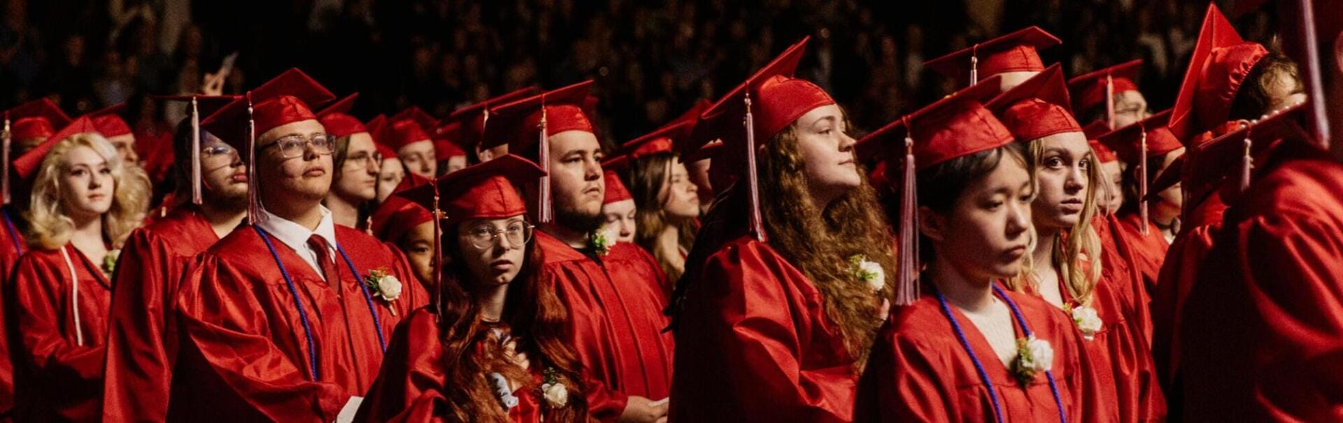 Graduated students at their graduation ceremony